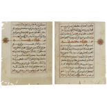 A QURAN SECTION IN MAGHRIBI SCRIPT, NORTH AFRICA OR ANDALUSIA, 13TH-14TH CENTURY