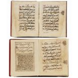 TWO MAGHRIBI QURAN SECTIONS, NORTH AFRICA OR ANDALUSIA, DATED 802 AH/1400 AD