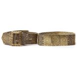 TWO OTTOMAN GILT SILVER MESH BELTS, TURKEY, 19TH CENTURY