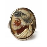 AN AGATE CAMEO DEPICTING HAYREDDIN BARBAROSSA, ITALY, 16TH CENTURY