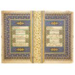 TWO ILLUMINATED QURAN PAGES, PERSIA, SAFAVID, 17TH CENTURY
