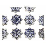 A GROUP OF TIMURID CUERDA SECA POTTERY STAR TILES, PERSIA, LATE 15TH CENTURY
