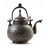 A SAFAVID TINNED COPPER KETTLE, PERSIA, 17TH -18TH CENTURY