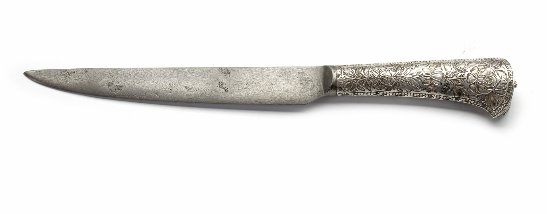 AN INDIAN KARD HANDLE IN SILVER, INDIA, LATE 18TH CENTURY - Bild 2 aus 2