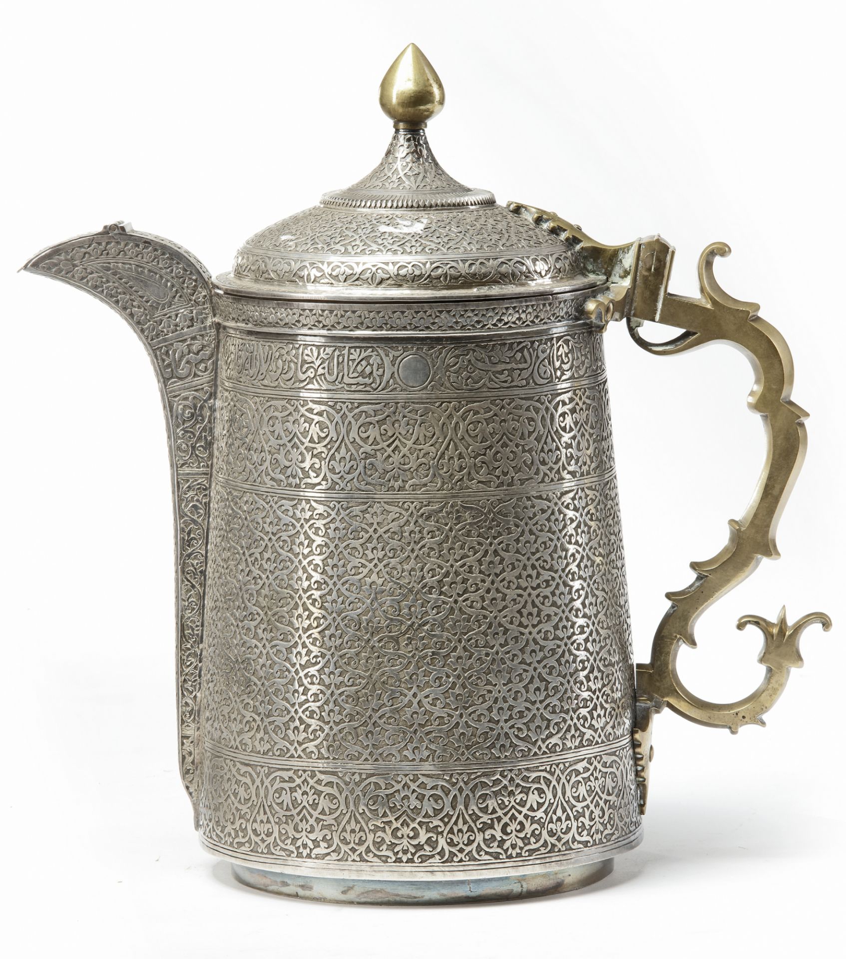 A LARGE SILVER JUG, KASHMIR, 19TH CENTURY