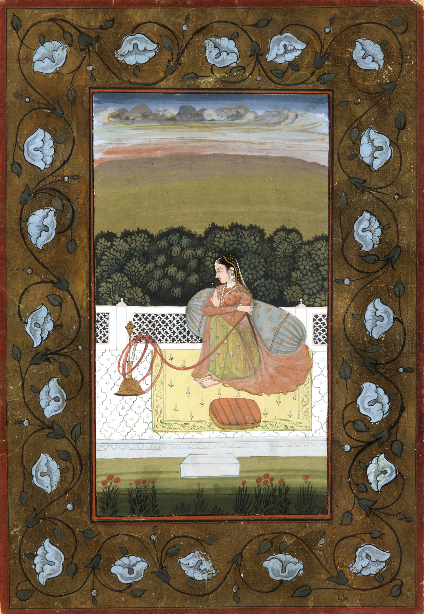 A MINIATURE DEPICTING A MUGHAL LADY, INDIA, 19TH CENTURY