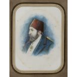 A WATERCOLOR PORTRAIT OF SULTAN ABDUL HAMID II, ITALY, LATE 19TH CENTURY