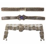 THREE OTTOMAN SILVER BELTS, TURKEY, 19TH CENTURY