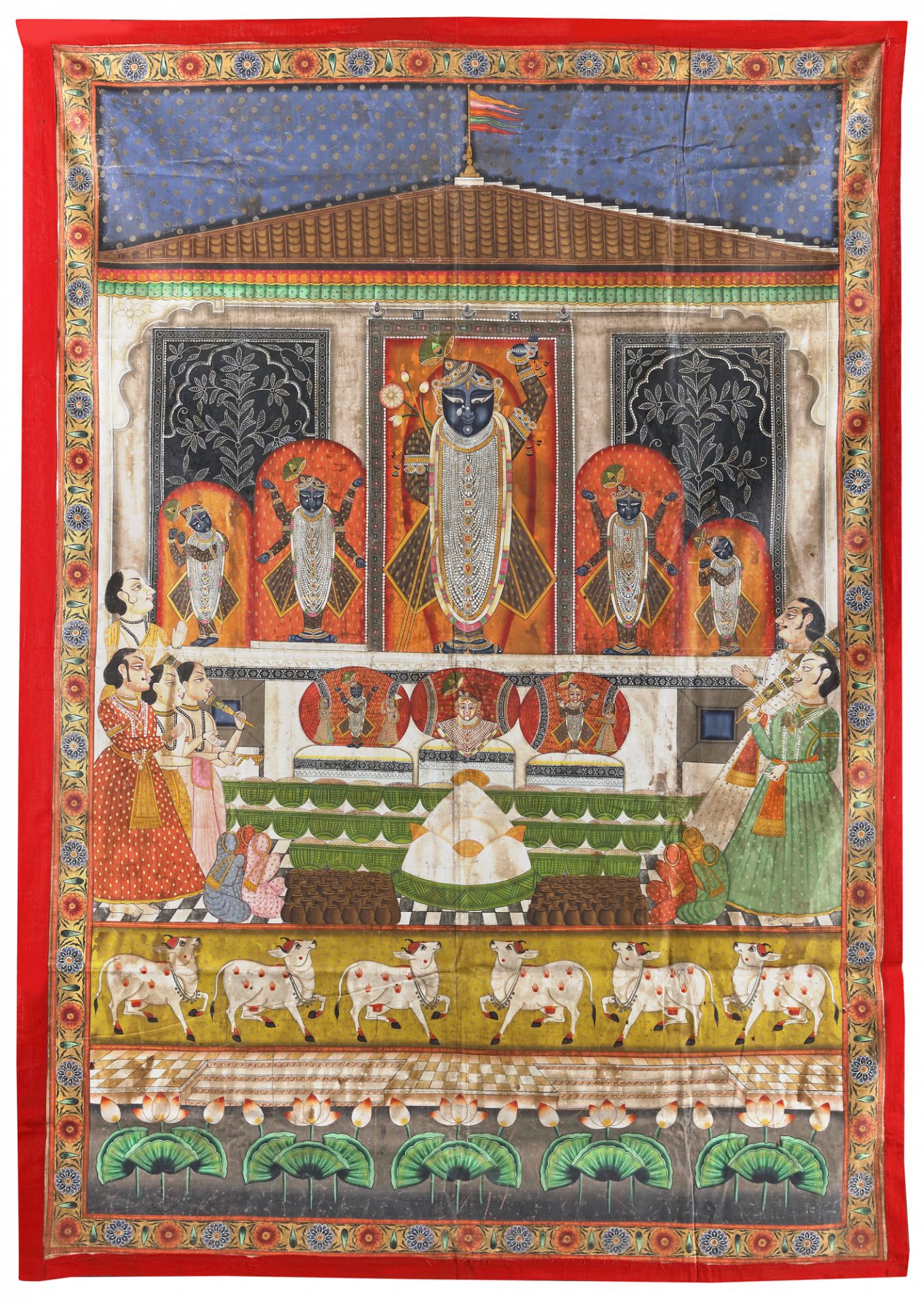 A PICCHVAI OF ANNAKUTA (FESTIVAL OF FIFTY-SIX OFFERINGS), NORTH INDIA, 19TH CENTURY