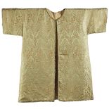 A SILK LAMPAS COVERING PANEL FORMED AS A KAFTAN, EGYPT OR TURKEY, 19TH CENTURY