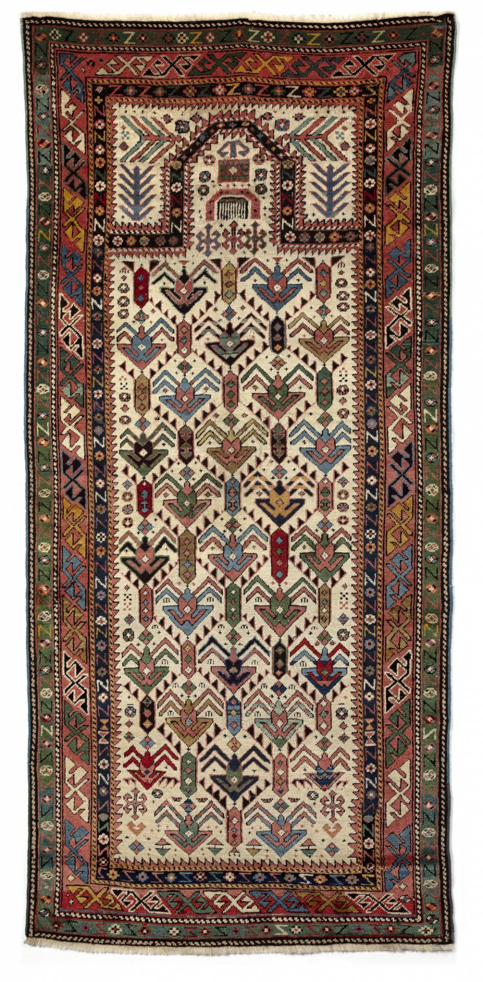 A CAUCASIAN ASKAFA PRAYER RUG, 19TH CENTURY - Bild 2 aus 2