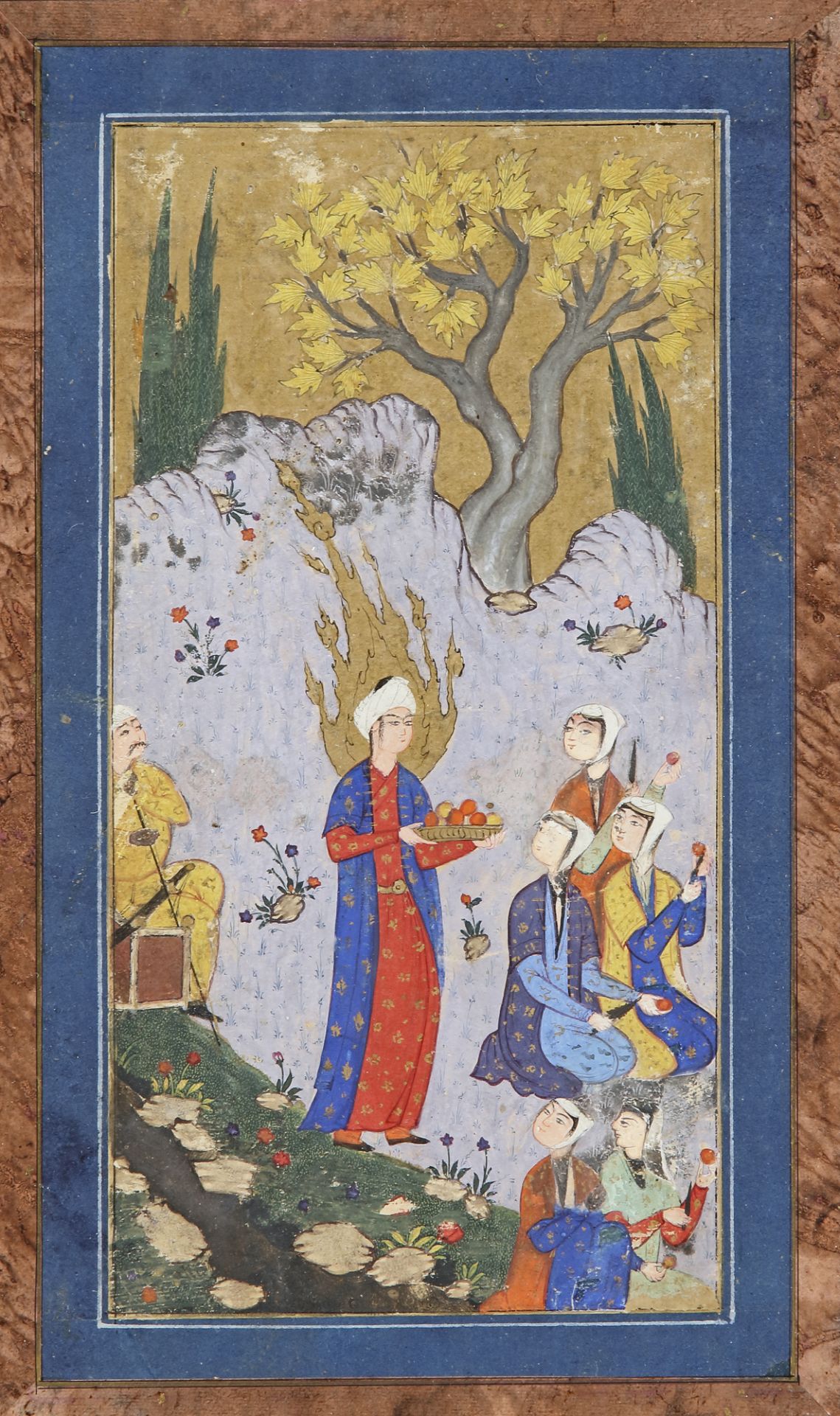 YUSUF WA ZULAYKHA MINIATURE, ISFAHAN SCHOOL, 17TH CENTURY