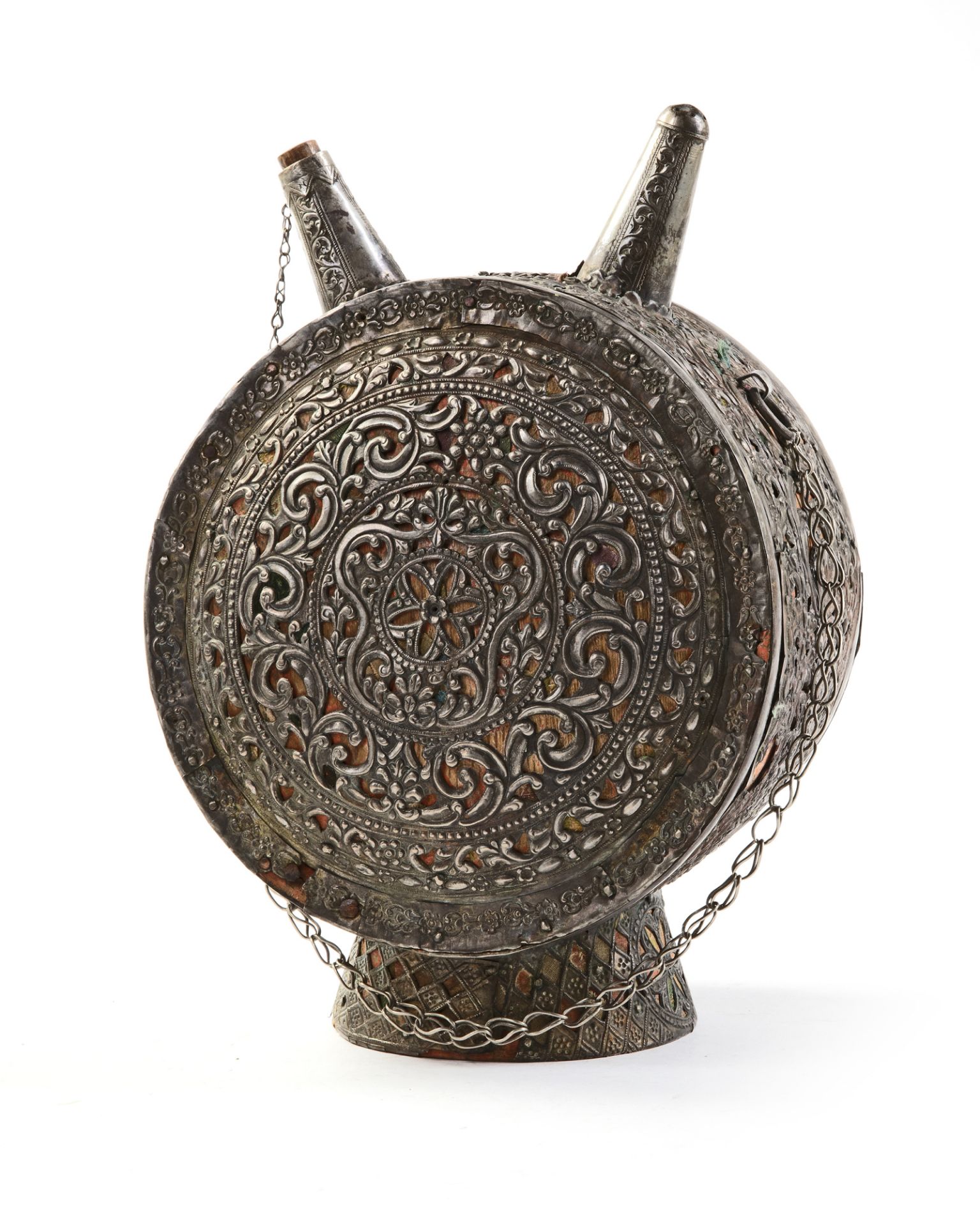 AN OTTOMAN SILVER FLASK (MATARA), 17TH-18 CENTURY - Image 7 of 10