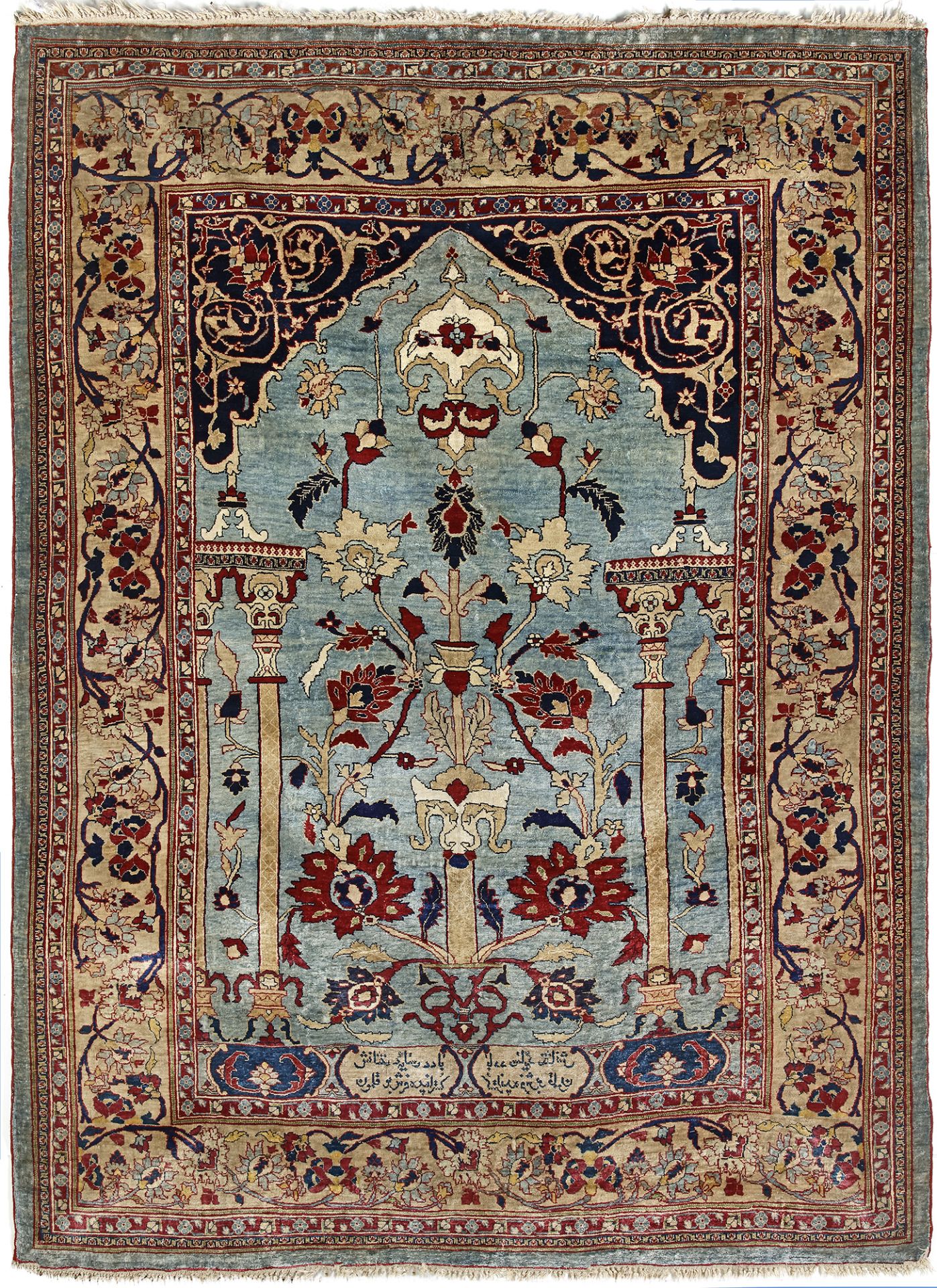 A SILK HERIZ RUG, NORTHWEST PERSIA, CRICA 1830 - Bild 2 aus 4