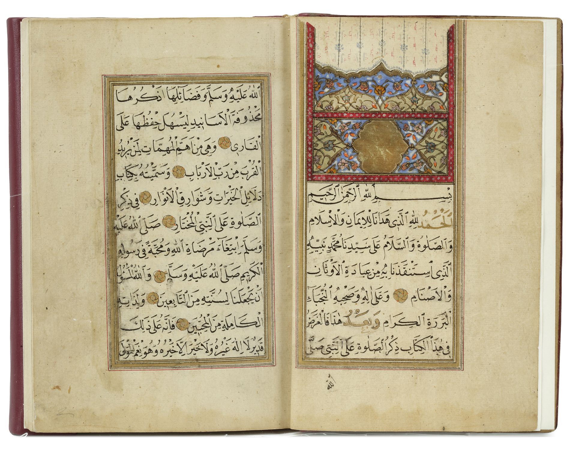 AL-JAZULI, DALA'IL AL-KHAYRAT WA SHAWARIQ AL-ANWAR, COPIED BY IBRAHIM AL-BURSAVI, WITH ONE ILLUSTRAT