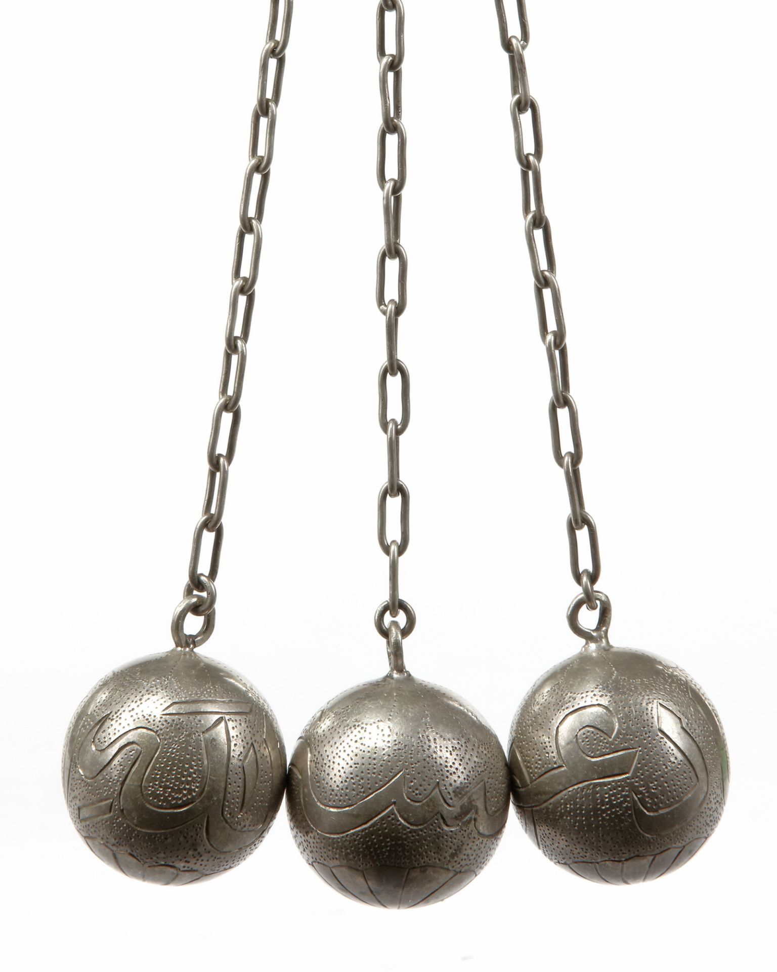 LARGE OTTOMAN SILVER PRAYER BEADS, LATE 19TH CENTURY - Image 12 of 12