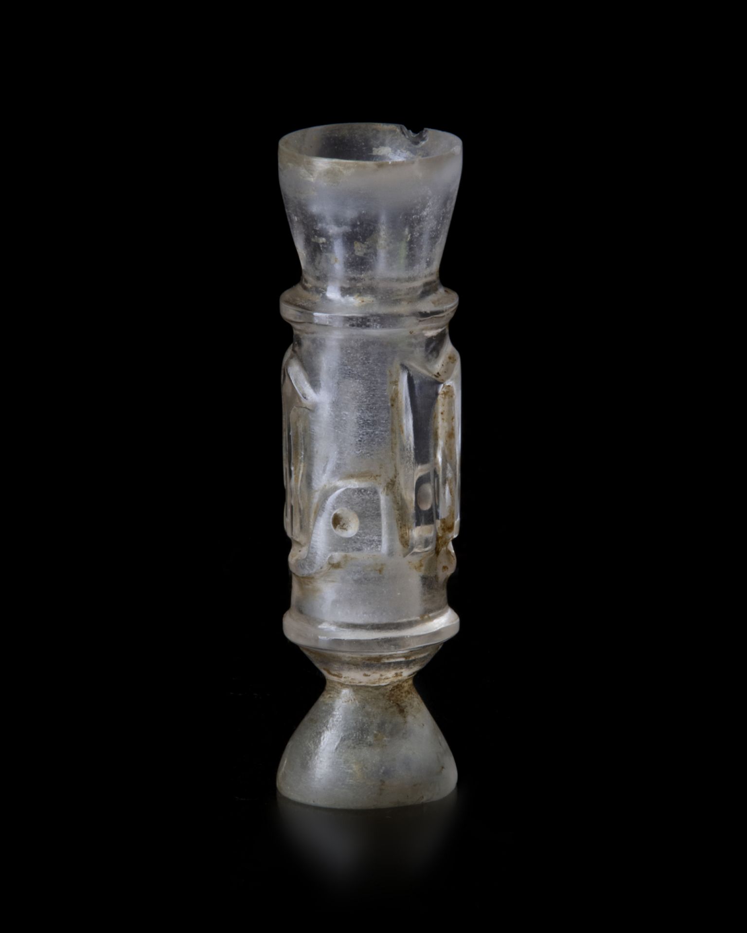 A FRAMENTARY FATIMID ROCK CRYSTAL MOLAR FLASK, EGYPT, 10TH CENTURY - Bild 10 aus 14