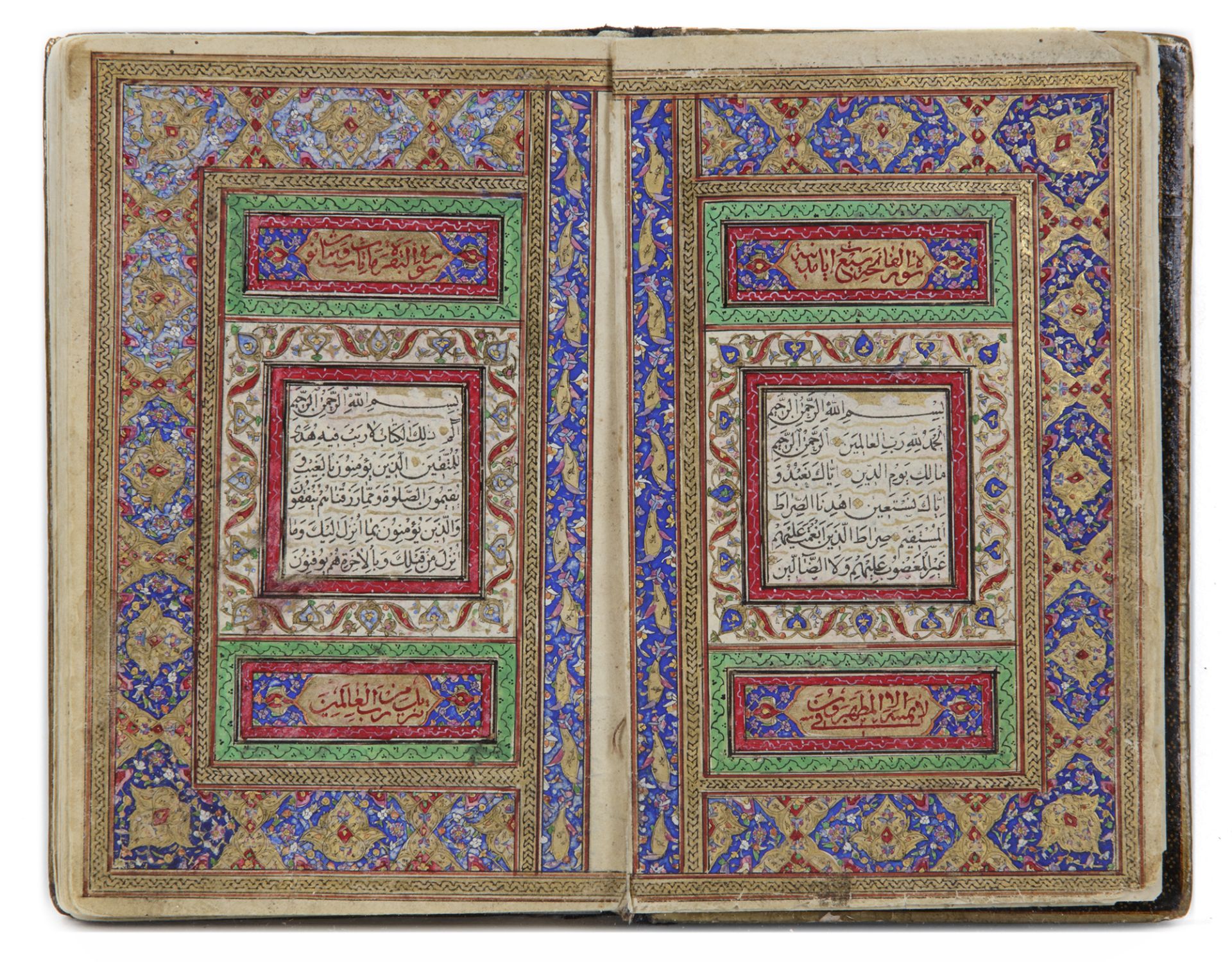 A QURAN, QAJAR, COPIED BY AHAMD BIN MUHAMMAD TABRIZI, DATED 1266 AH/1850 AD