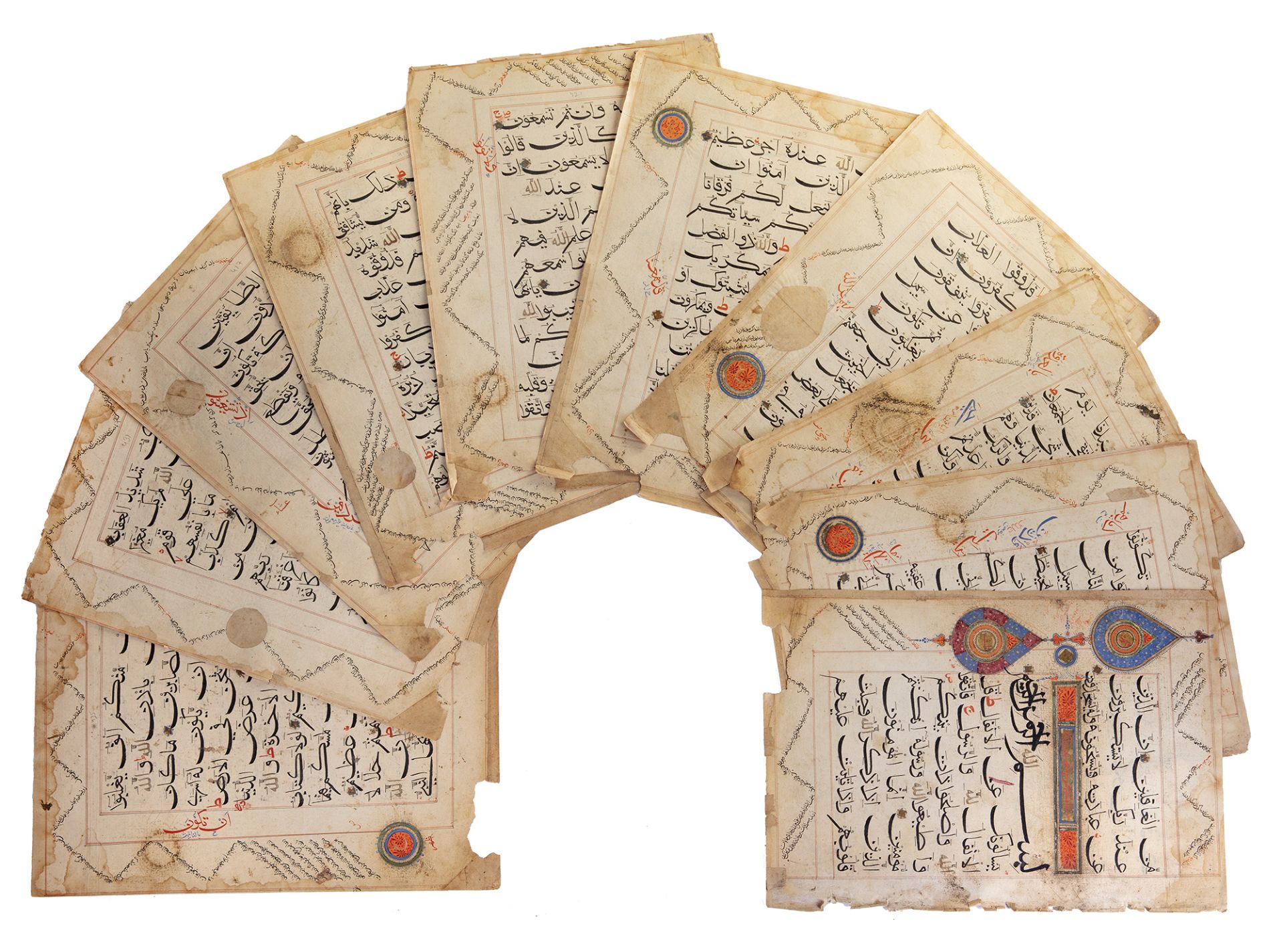 TEN QURAN LEAVES, SULTANATE INDIA, CIRCA 1500 - Image 3 of 43