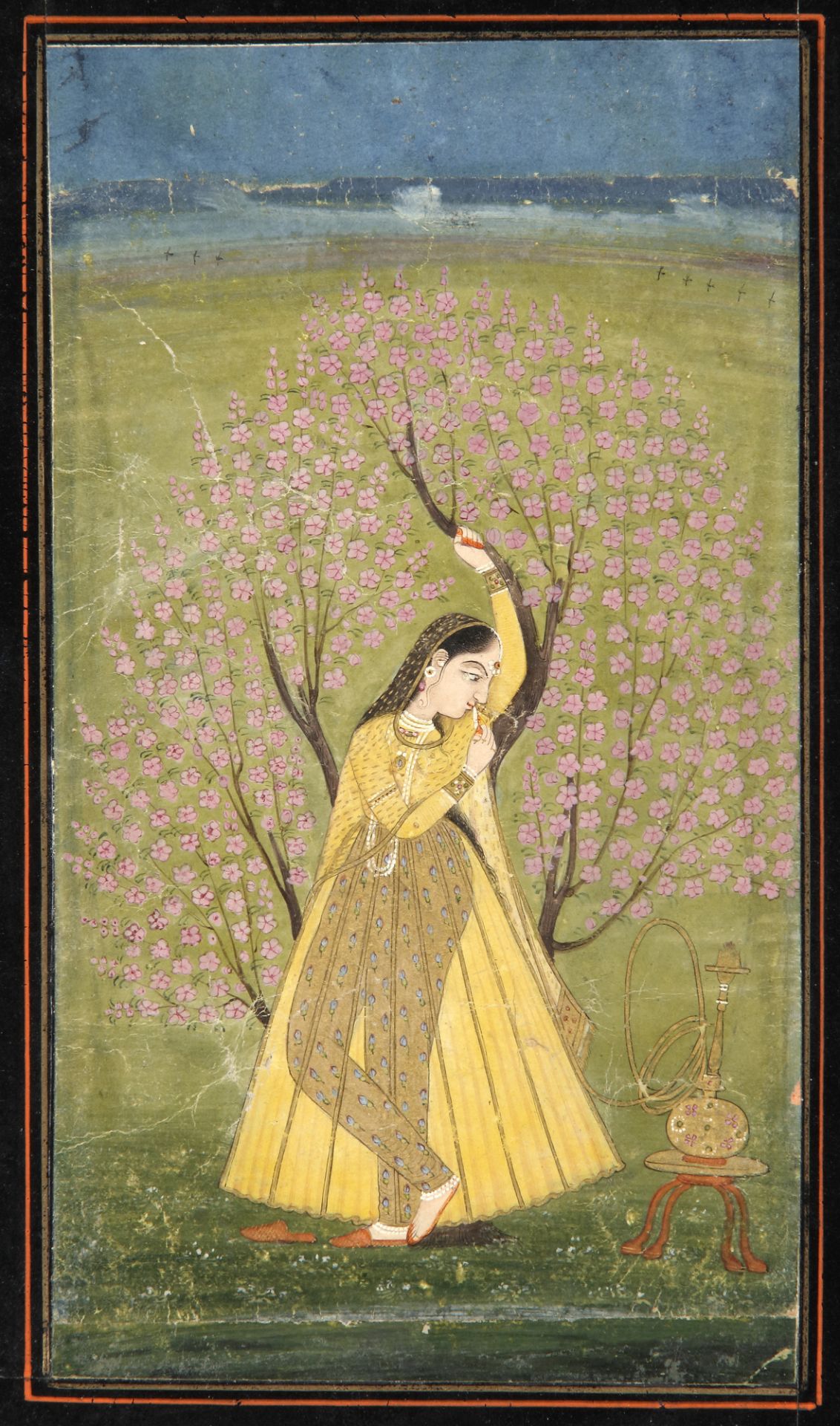 A PRINCESS IN A BLOSSOMING TREE, INDIA, MURSHIDABAD, 18TH CENTURY