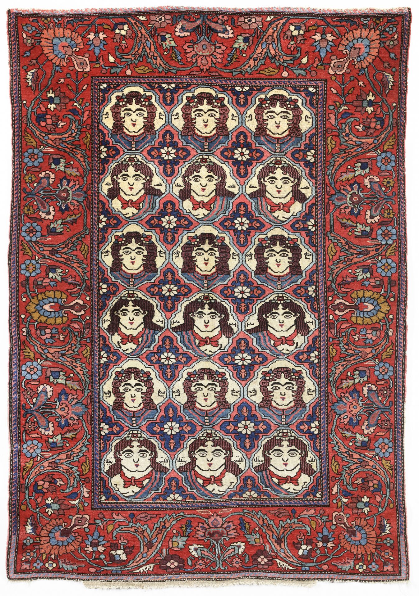 AN UNUSUAL PICTURAL MISHAN MALAYER RUG, LATE 19TH CENTURY - Bild 2 aus 2