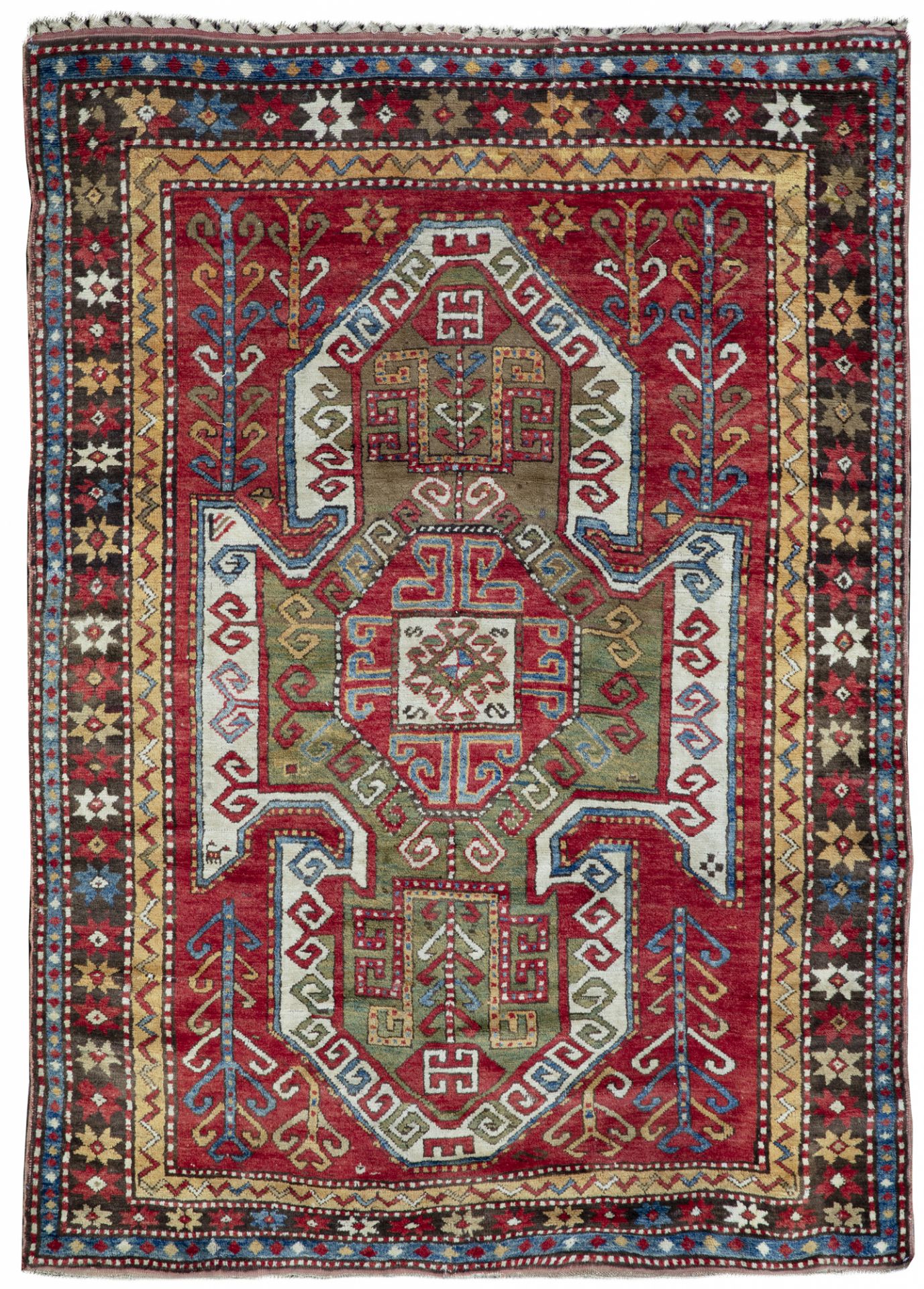 A SEWAN KAZAK RUG, SOUTHWEST CAUCASUS, 19TH CENTURY