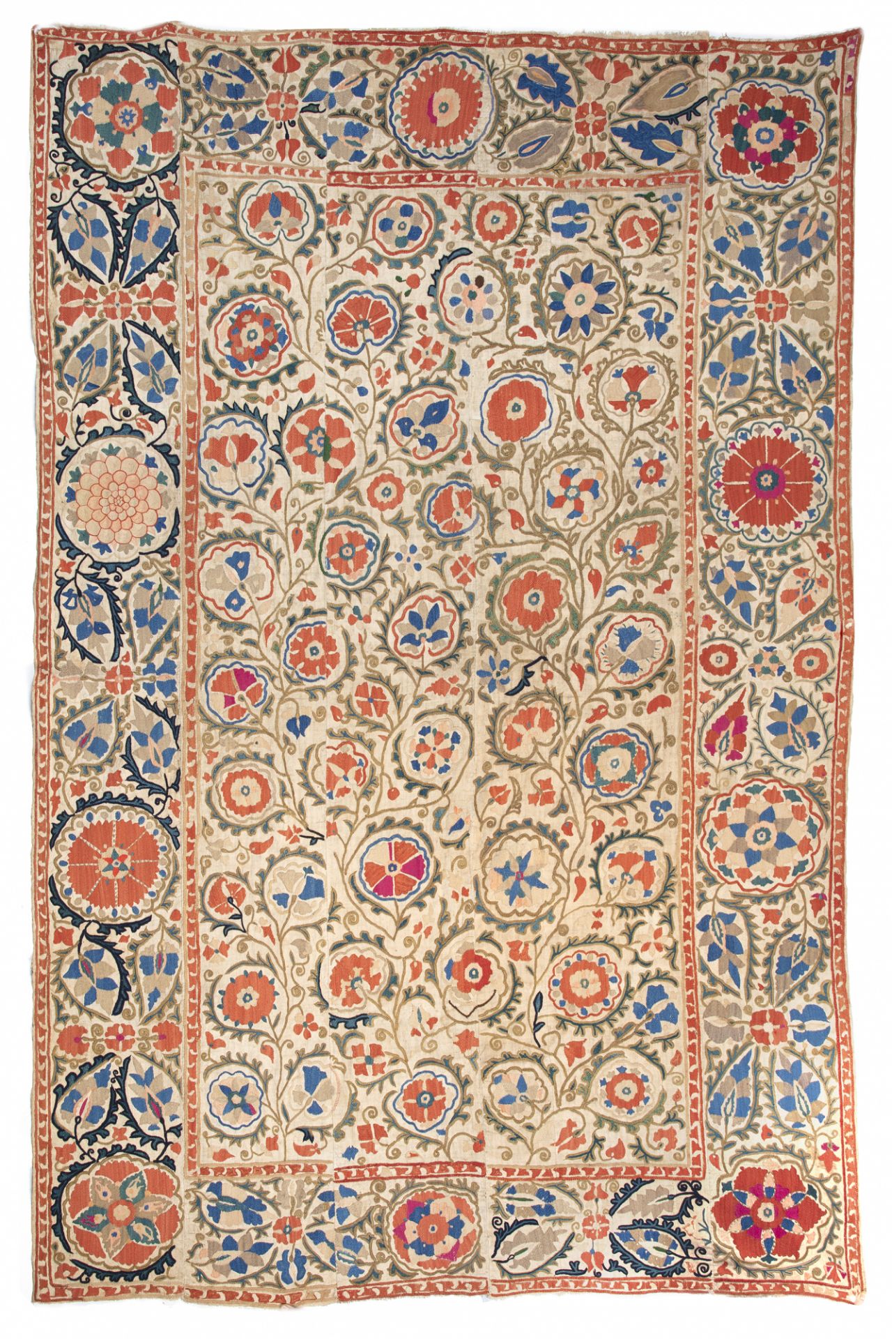 A SUZANI, BUKHARA, UZBEKISTAN, 19TH CENTURY - Bild 2 aus 2