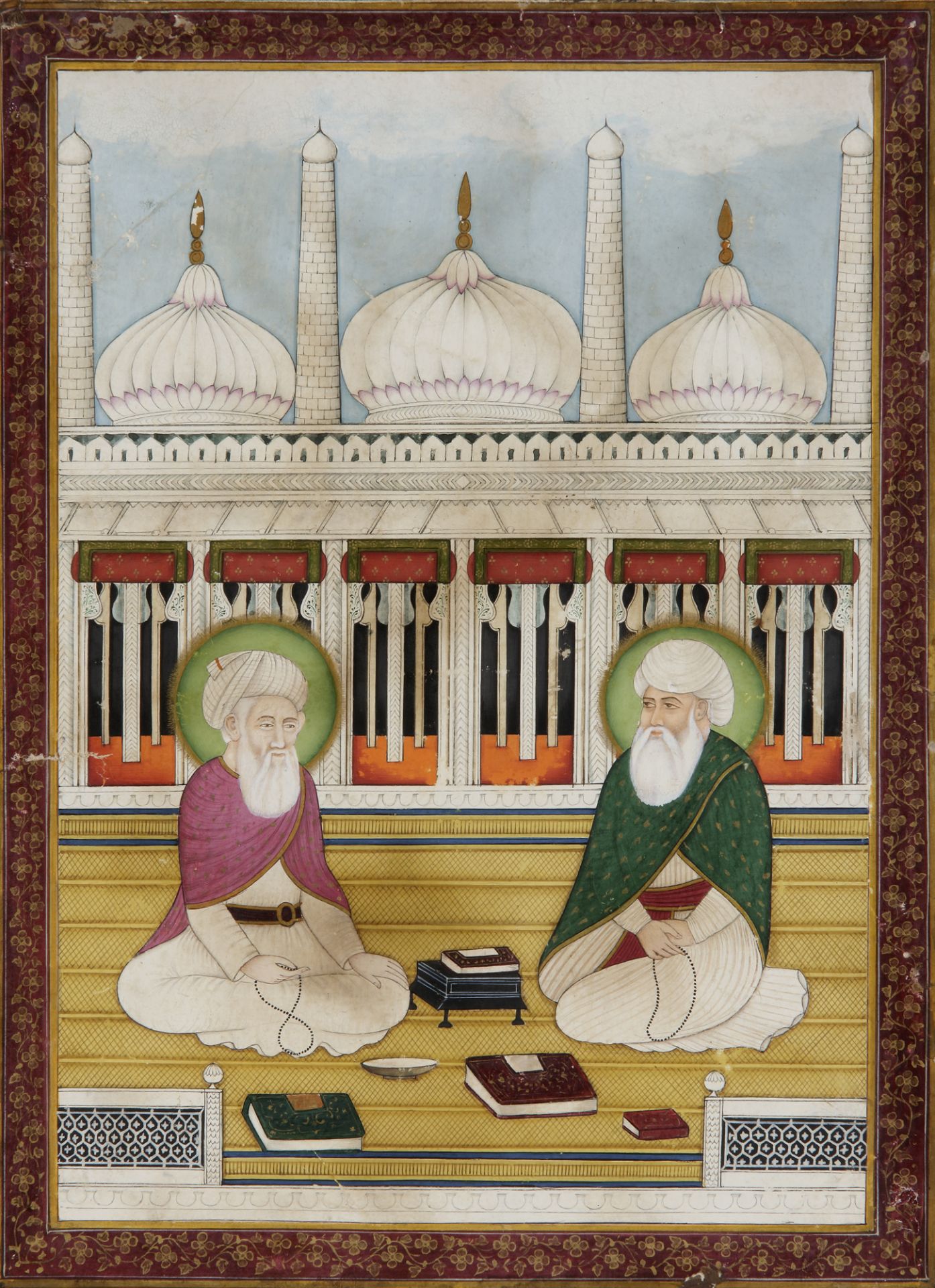 SHAYKH ABD AL-QADIR JILANI AND KHAWAJA MU'IN AL-DIN CHISHTI, 19TH CENTURY - Bild 2 aus 2