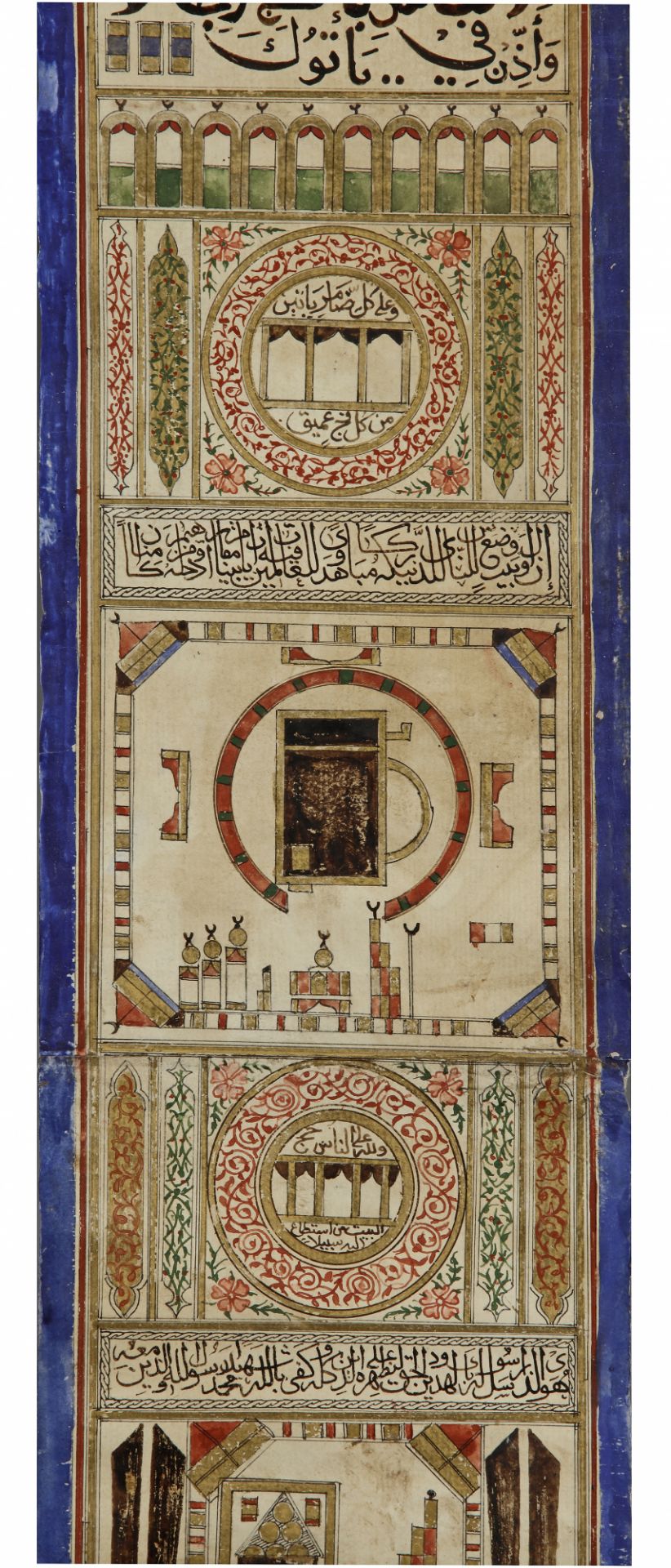 AN ILLUMINATED HAJJ SCROLL, 1244 AH/1828 AD - Bild 2 aus 6