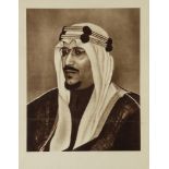 A LARGE PHOTOGRAPH OF KING SAUD BIN ABDULAZIZ AL SAUD 1950s