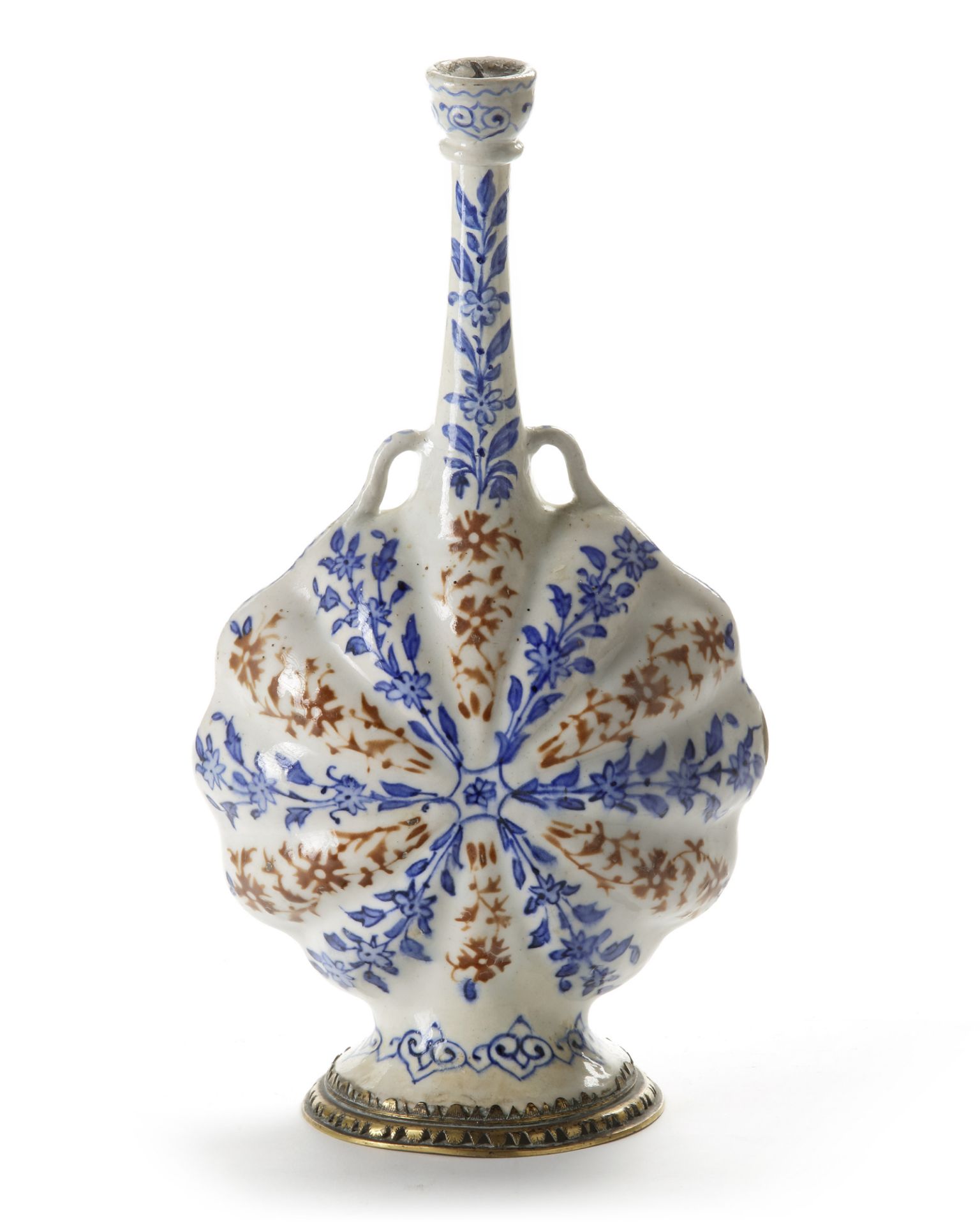 A SAVAFID POTTERY BOTTLE, PERSIA, KIRMAN, 17TH CENTURY - Image 4 of 8