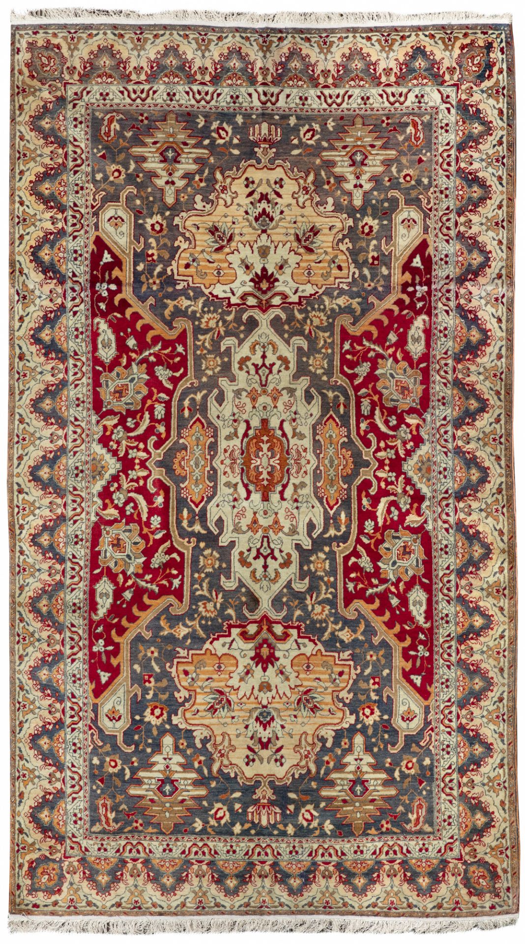 A SIVAS DRAGON DESIGN RUG ON SILK FOUNDATION, ANATOLIA, 19TH CENTURY