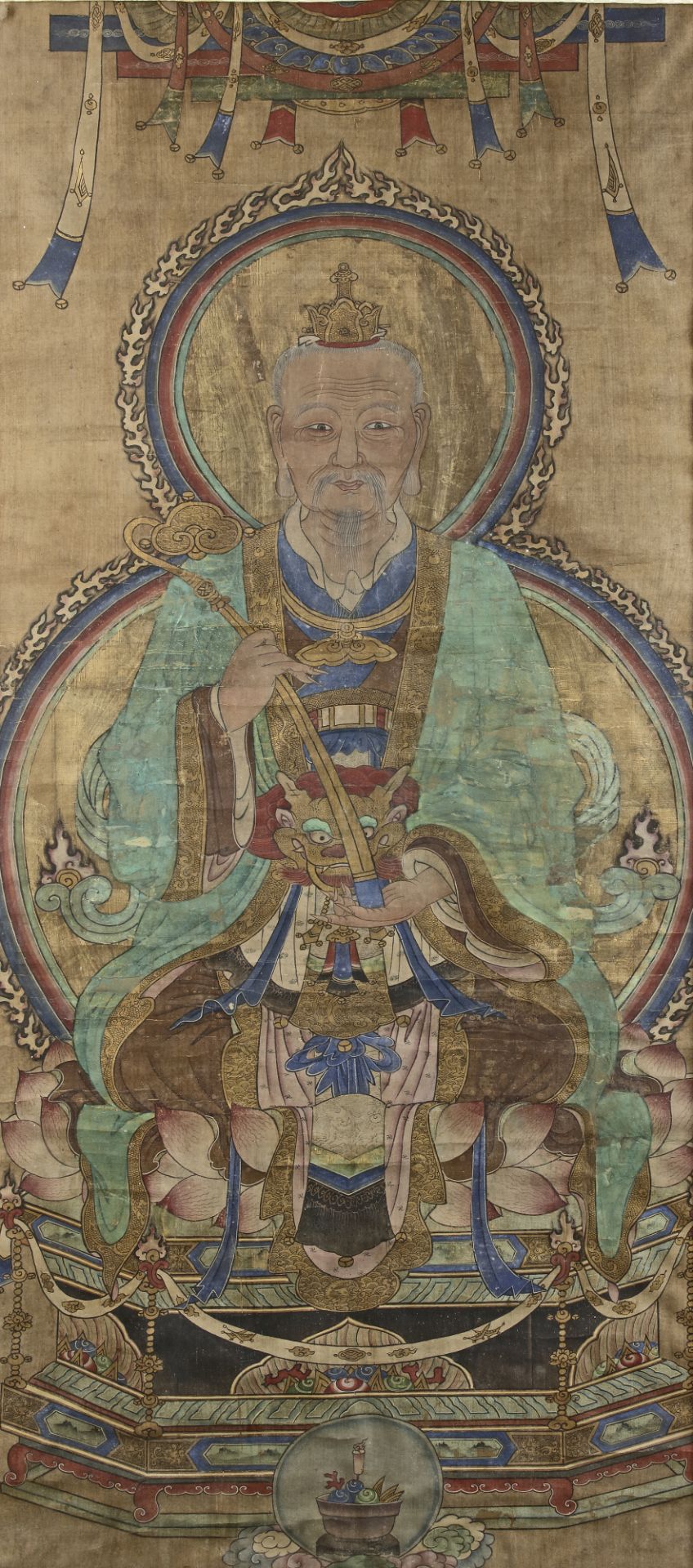 A CHINESE PAINTING OF A TAOIST FIGURE, LATE MING DYNASTY (17TH CENTURY), EARLY QING - Image 2 of 2