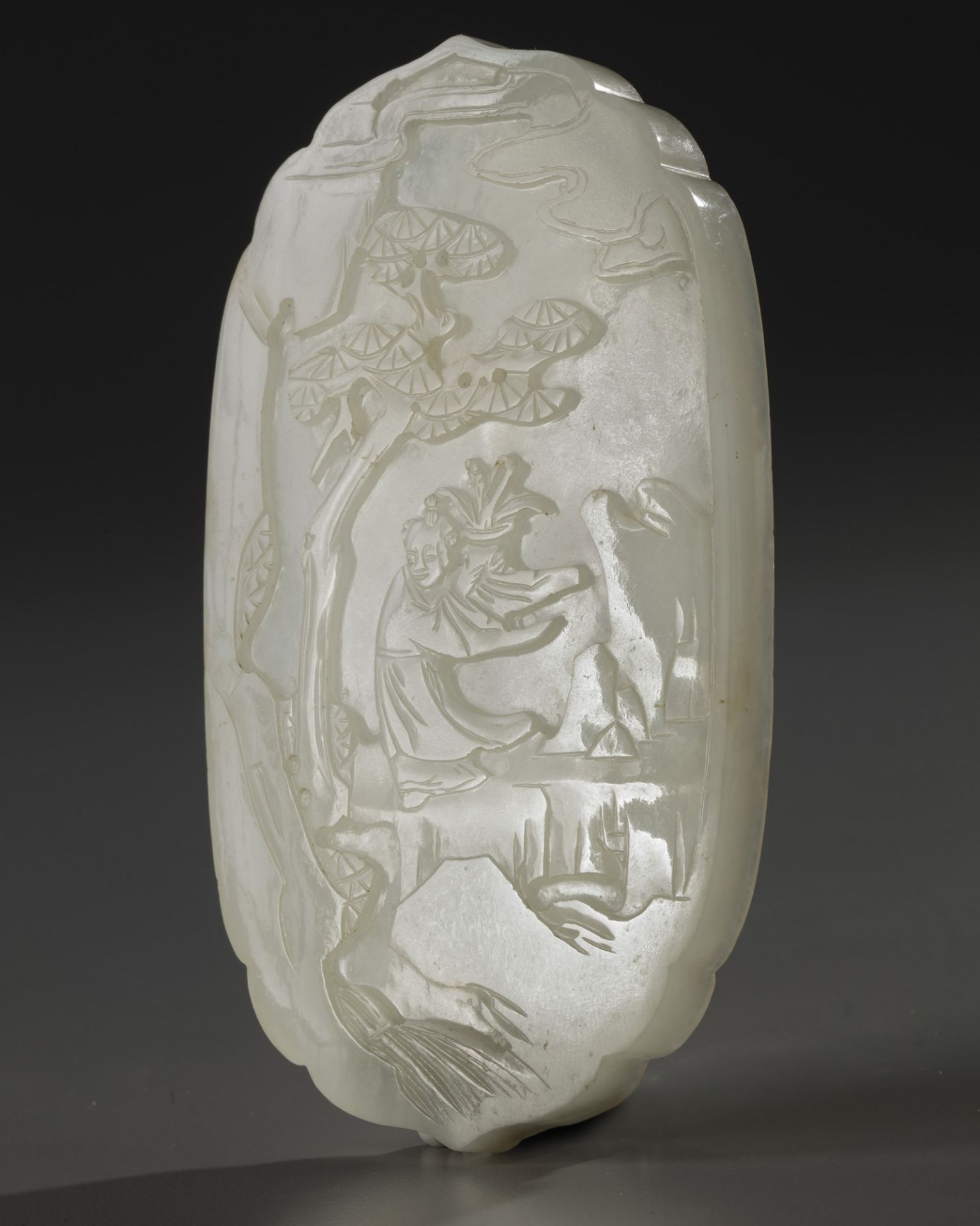 A CHINESE WHITE JADE BOX AND COVER, 18TH CENTURY - Bild 6 aus 9