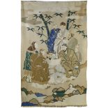 A LARGE CHINESE SILK KESI PANEL, 19TH CENTURY