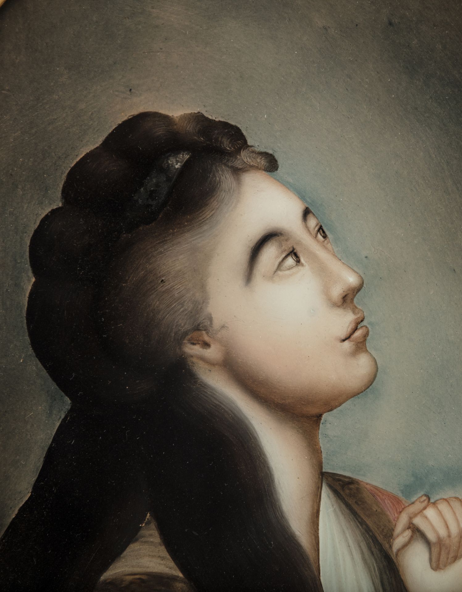 A CHINESE EXPORT REVERSE-GLASS PORTRAIT OF A LADY, 19TH CENTURY - Image 2 of 2