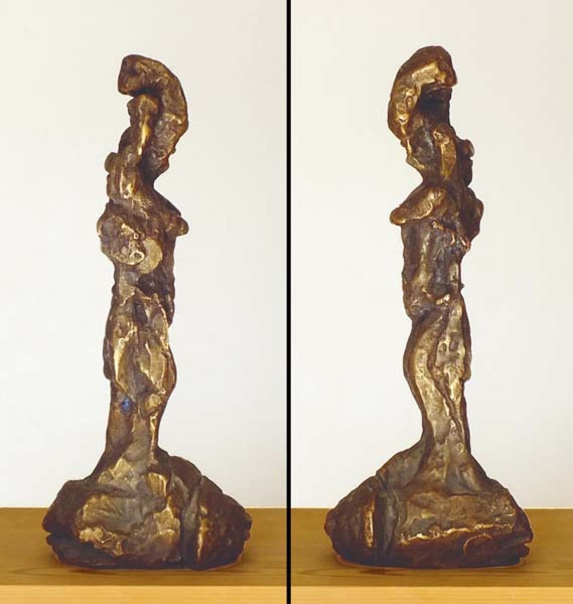 Szymanski, Rolf(Leipzig 1928 - 2013 Berlin)Kleine Figur, Nr. VIII: WeddingBronze, 1986, Höhe: 245,