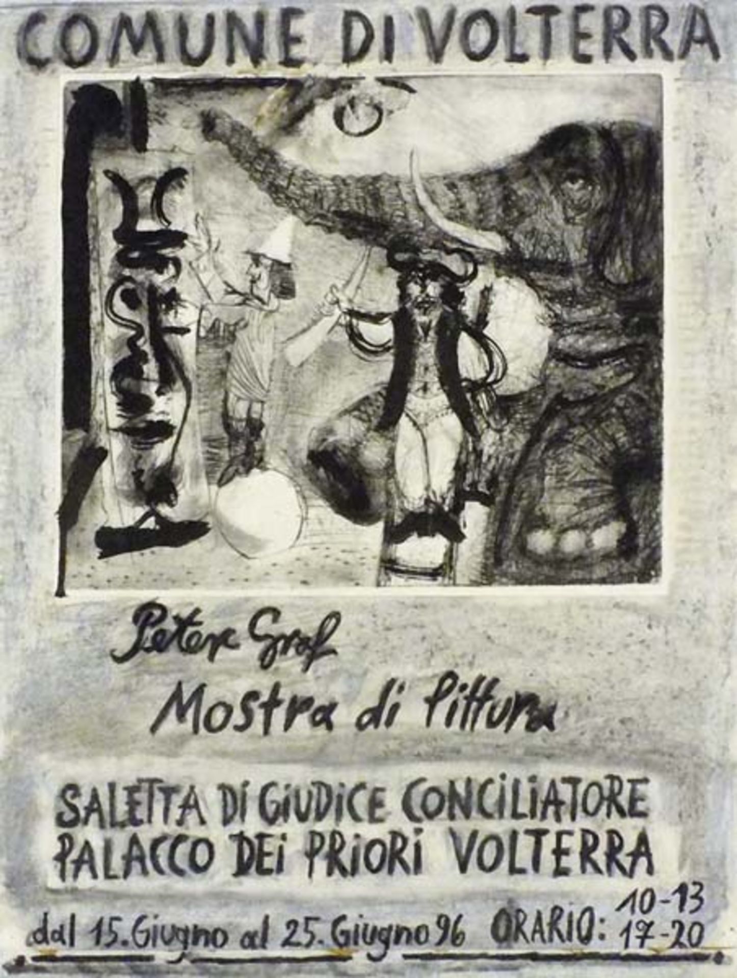 Graf, Peter(geb. 1937 Crimmitschau, lebt in Radebeul)Comune di Volterra, Mostra di Pittura (Bilder-