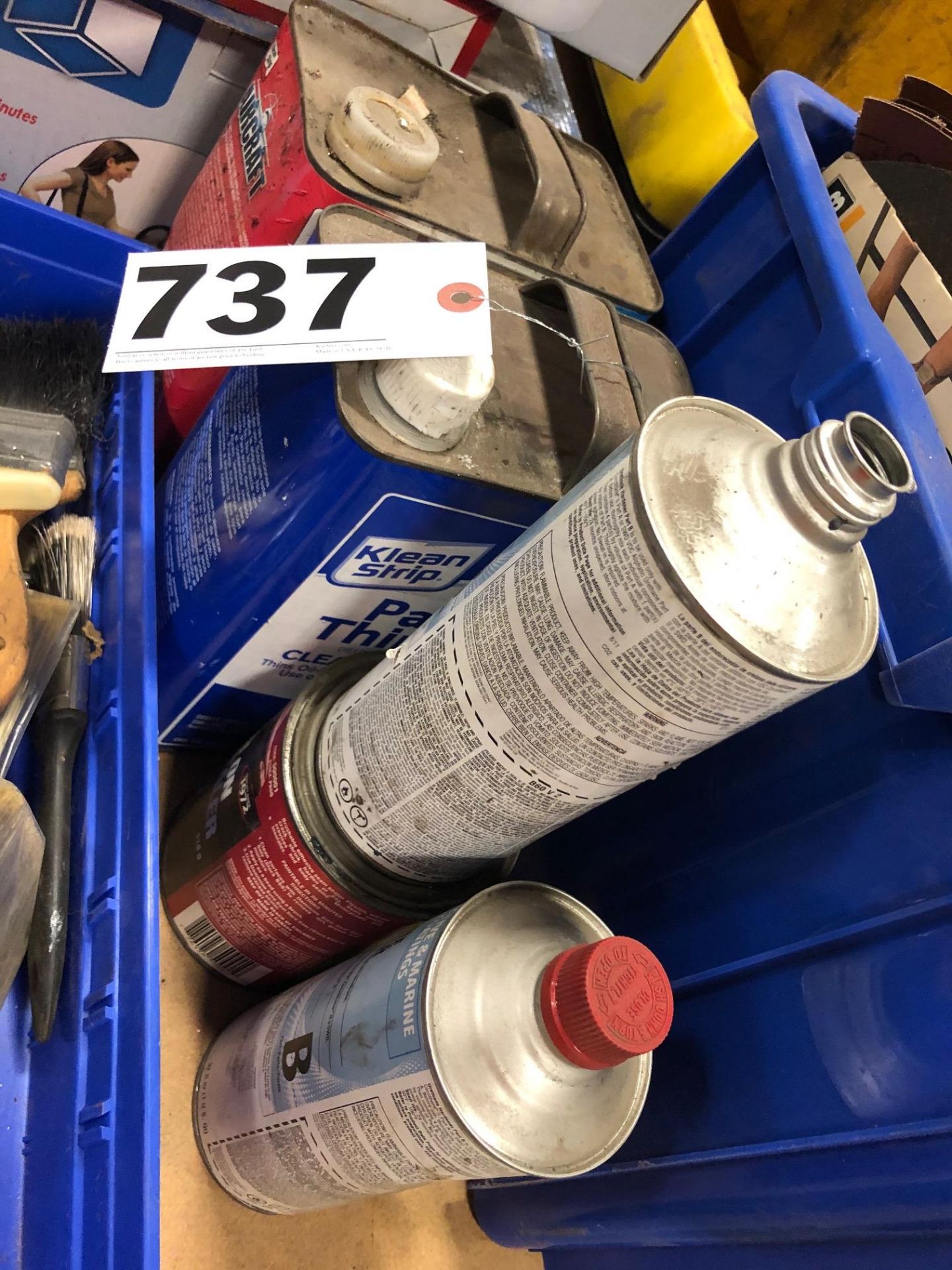 Lot of miscellaneous paint thinner, stripper & epoxy