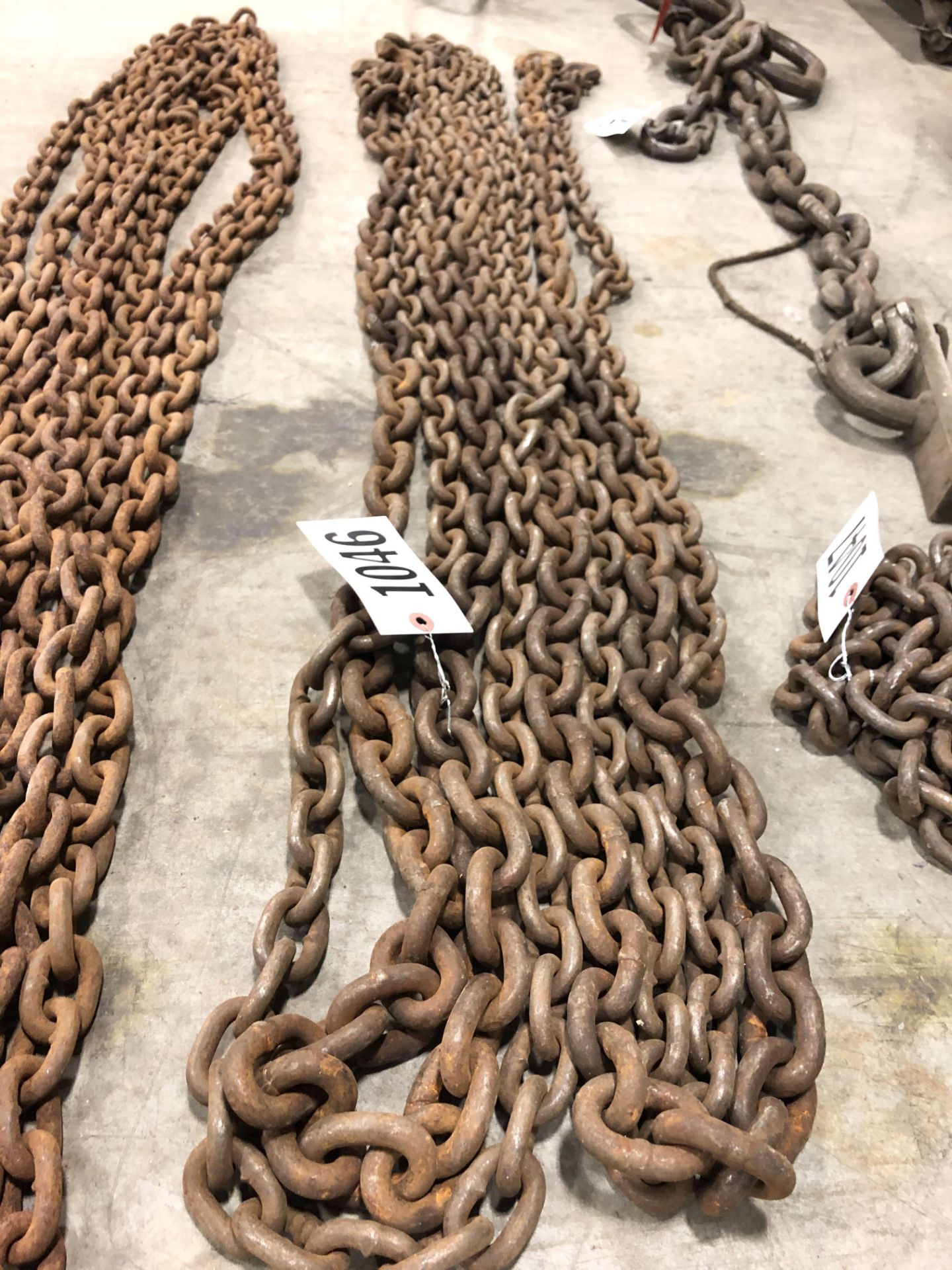 Lot of 2 3/8” x 20’ tiedown chains