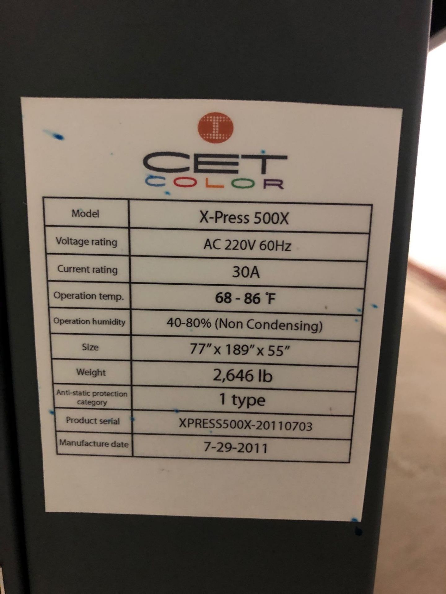 CET X-Press 500X True Flatbed UV Printer Sign Printer CNC printer - Image 4 of 4