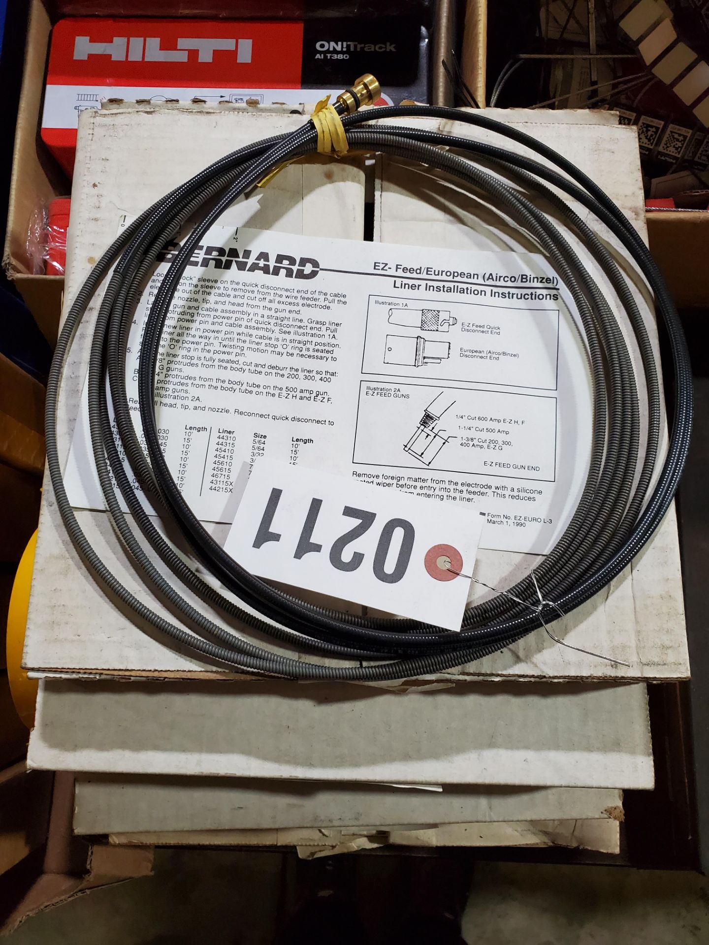 (7) Bernard Easy Feed Cable 15'L .035-.045 Liner