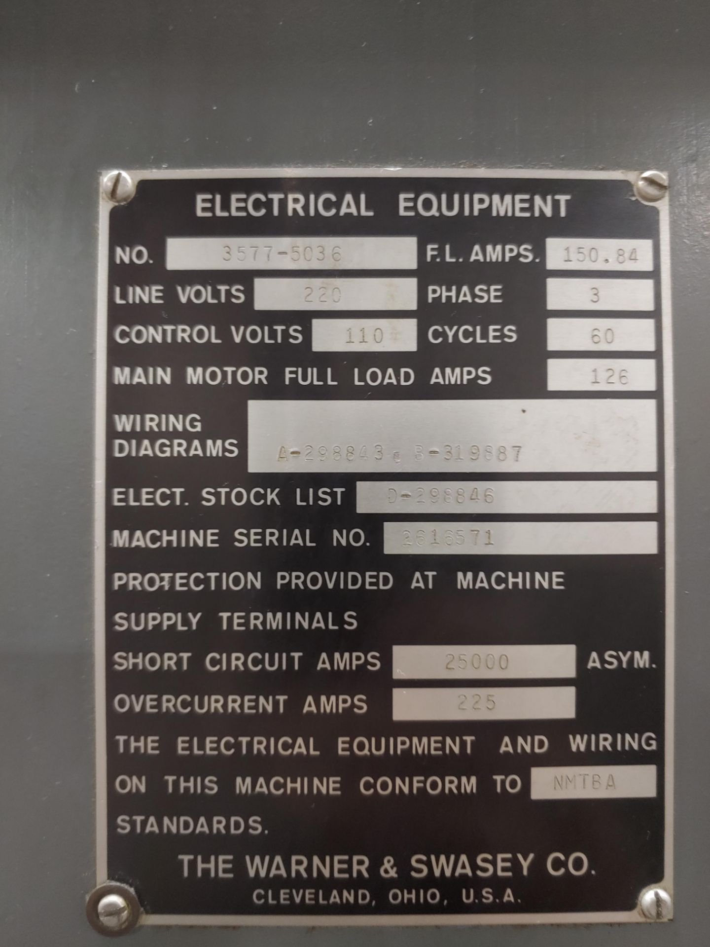 Warner Swasey turret Lathe, M3550 - Image 5 of 9