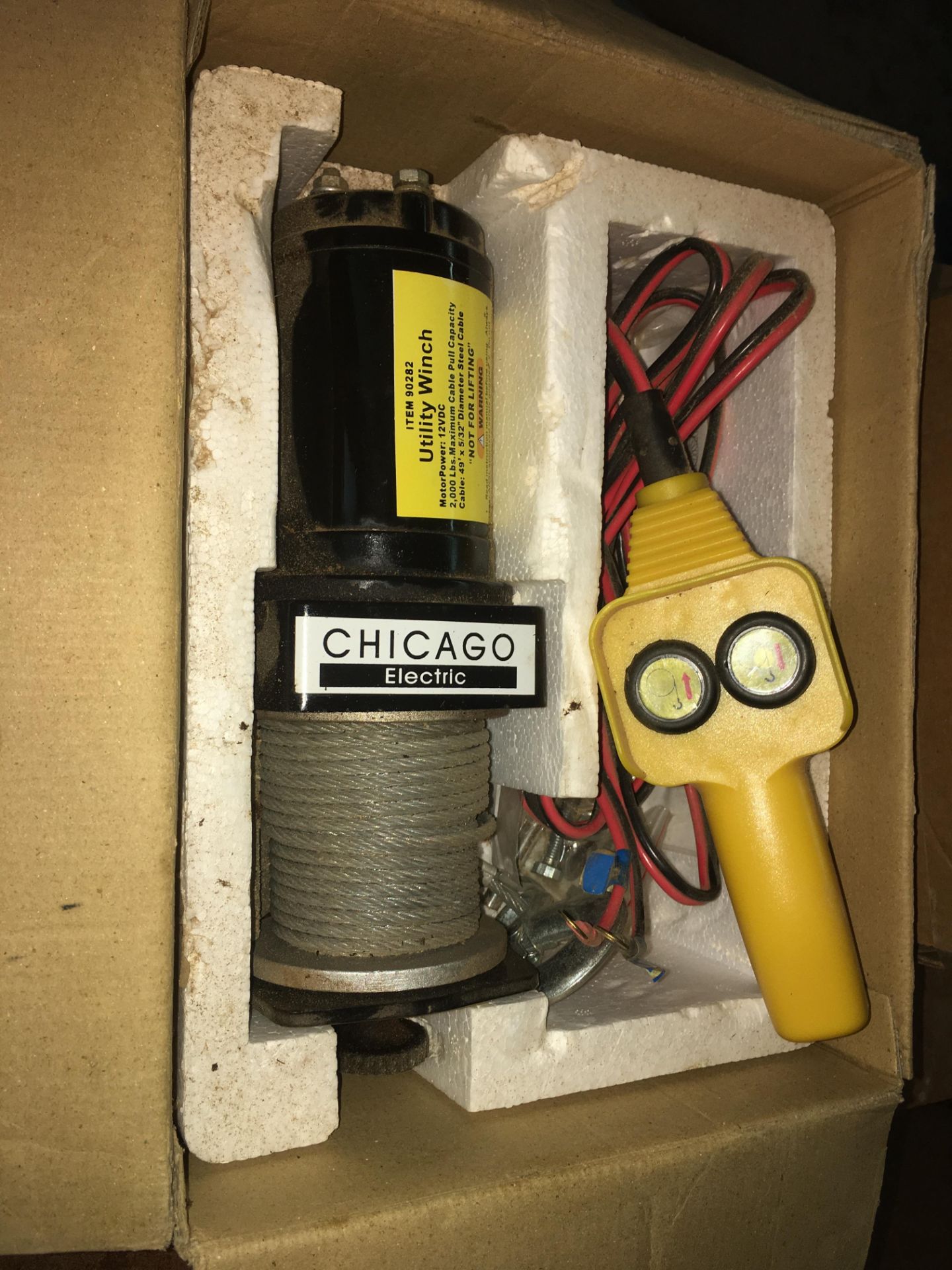 Chicago 1 Ton Utility Winch with Pendant Control