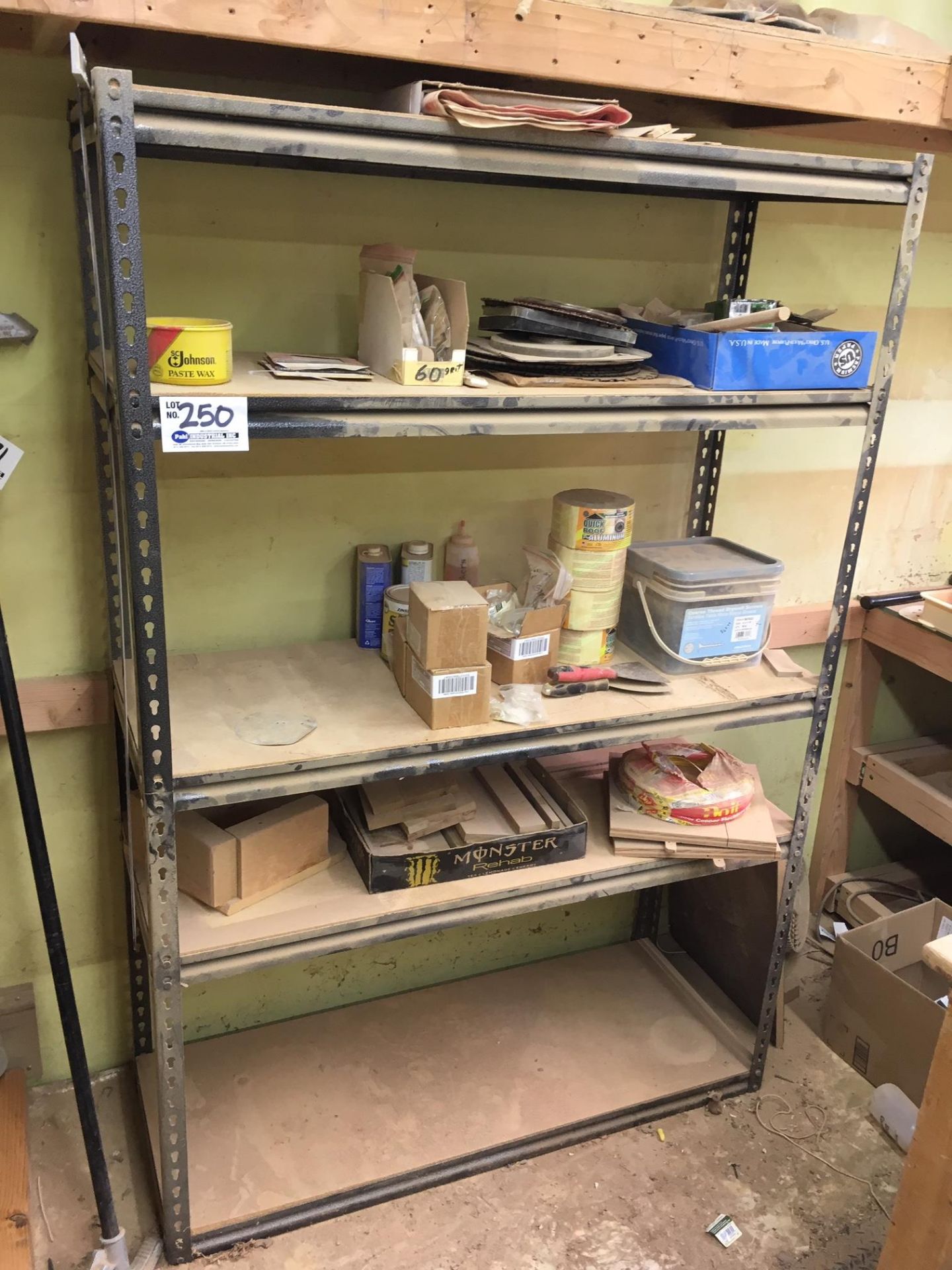 4-Level Steel Frame shelf with assorted hardware