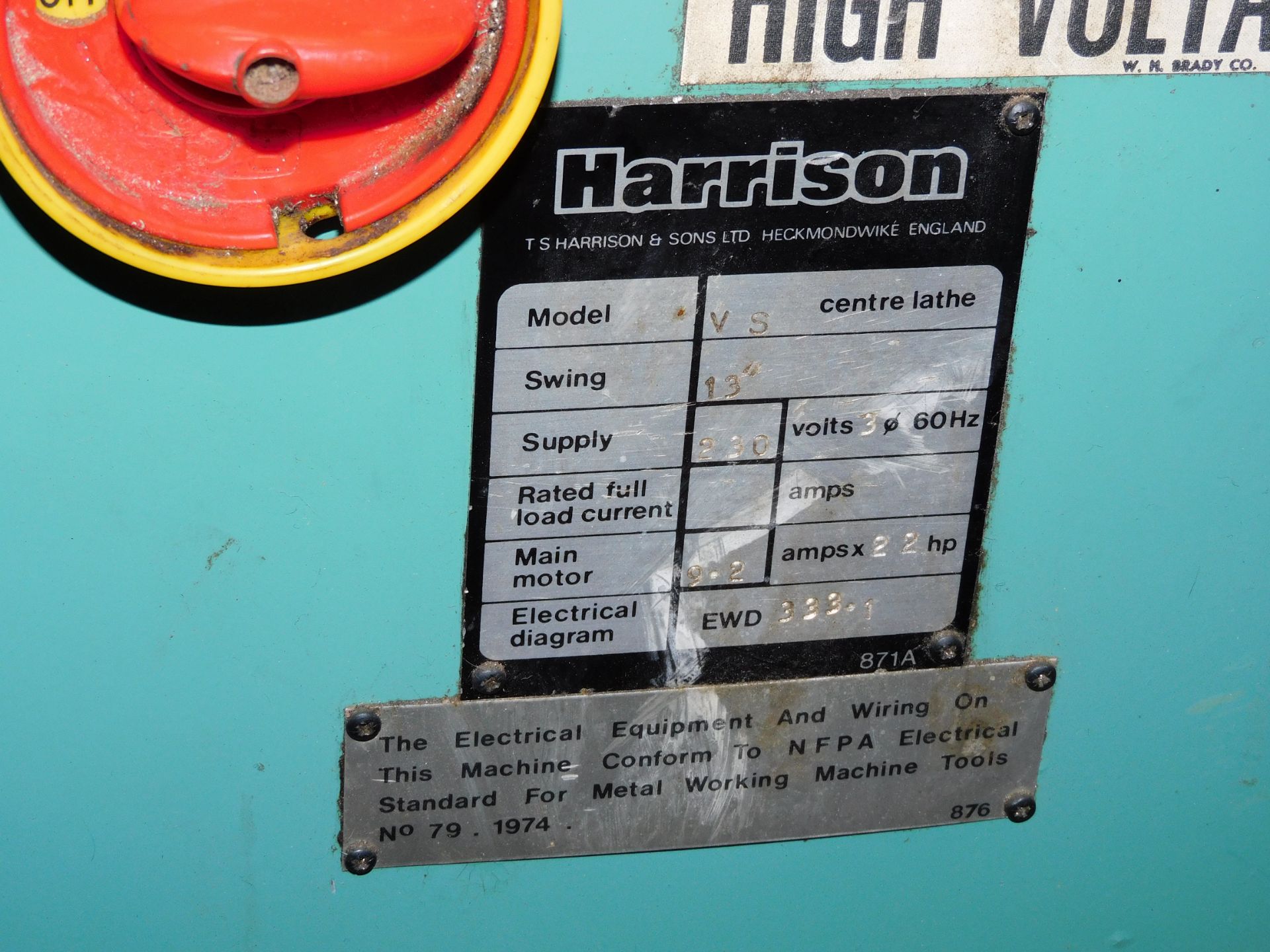 Harrison AA Lathe 25" Centers, 1.5" Spindle Bore 3000 RPM   Please call 971-206-0017 to preview. - Image 9 of 32