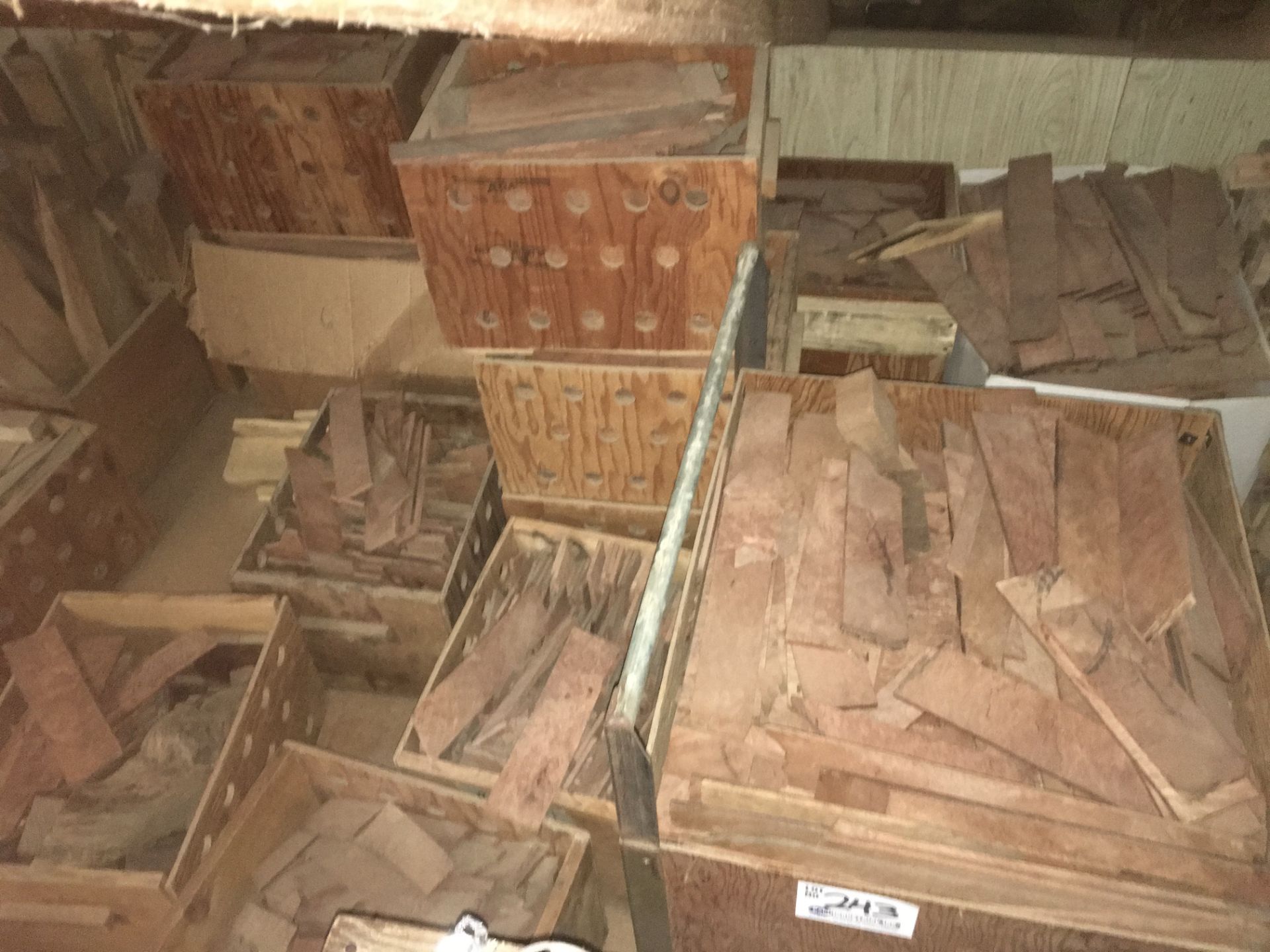12 Boxes Assorted Redwood Burl and all remaining lumber upstairs