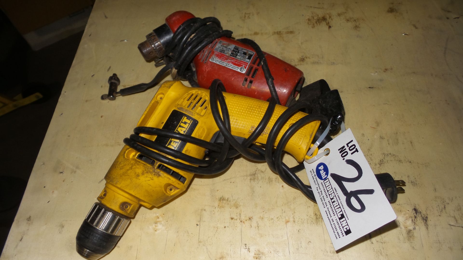 Milwaukie Reversing Drill and DeWalt 3/8"" Drill