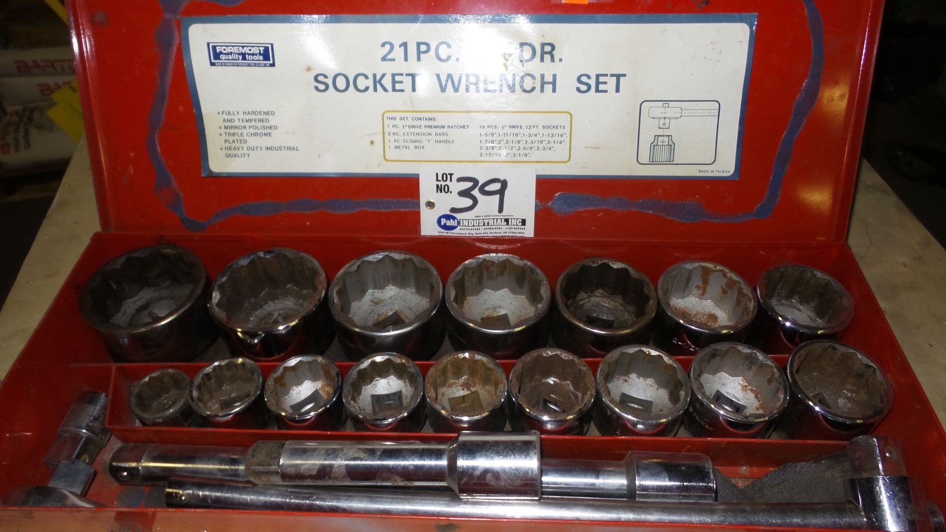 Foremost 21pc 1"" Drive Socket Set Complete 1 5/16"" - 3 1/8""
