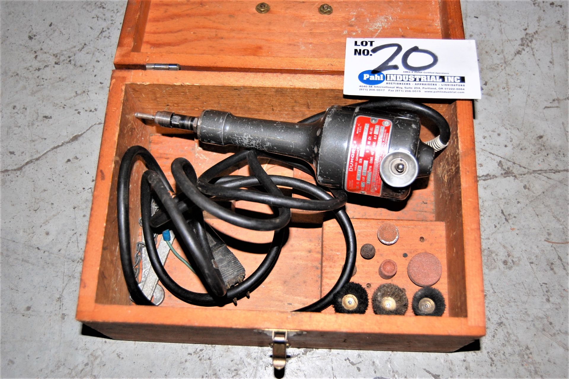 Dumore 8-011 Electric Die Grinder 115V with Assorted Heads and box